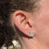 925 Sterling Silver Kite Earrings Iced Flooded Out Moissanite .88ct Pass Diamond Tester