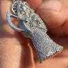 925 Sterling Silver La Santa Muerte Iced Micro Pave Small Pendant