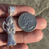 925 Sterling Silver La Santa Muerte Iced Micro Pave Small Pendant