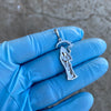 925 Sterling Silver La Santa Muerte Plain Small Colgante Plata 1.5"