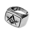 925 Sterling SIlver Master Mason Ring Masonic Freemason Oxidized