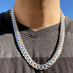 925 Sterling Silver Miami Cuban Chain Heavy 24
