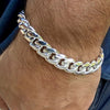 925 Sterling Silver Miami Cuban Link Bracelet 12MM Thick 8.5"