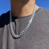 925 Sterling Silver Miami Cuban Link Chain Heavy 24" x 14MM Thick