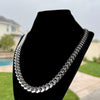 925 Sterling Silver Miami Cuban Link Chain Heavy Necklace Italy 10MM 24"