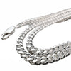 925 Sterling Silver Miami Cuban Link Chain Italy Necklace 3MM 16-30"