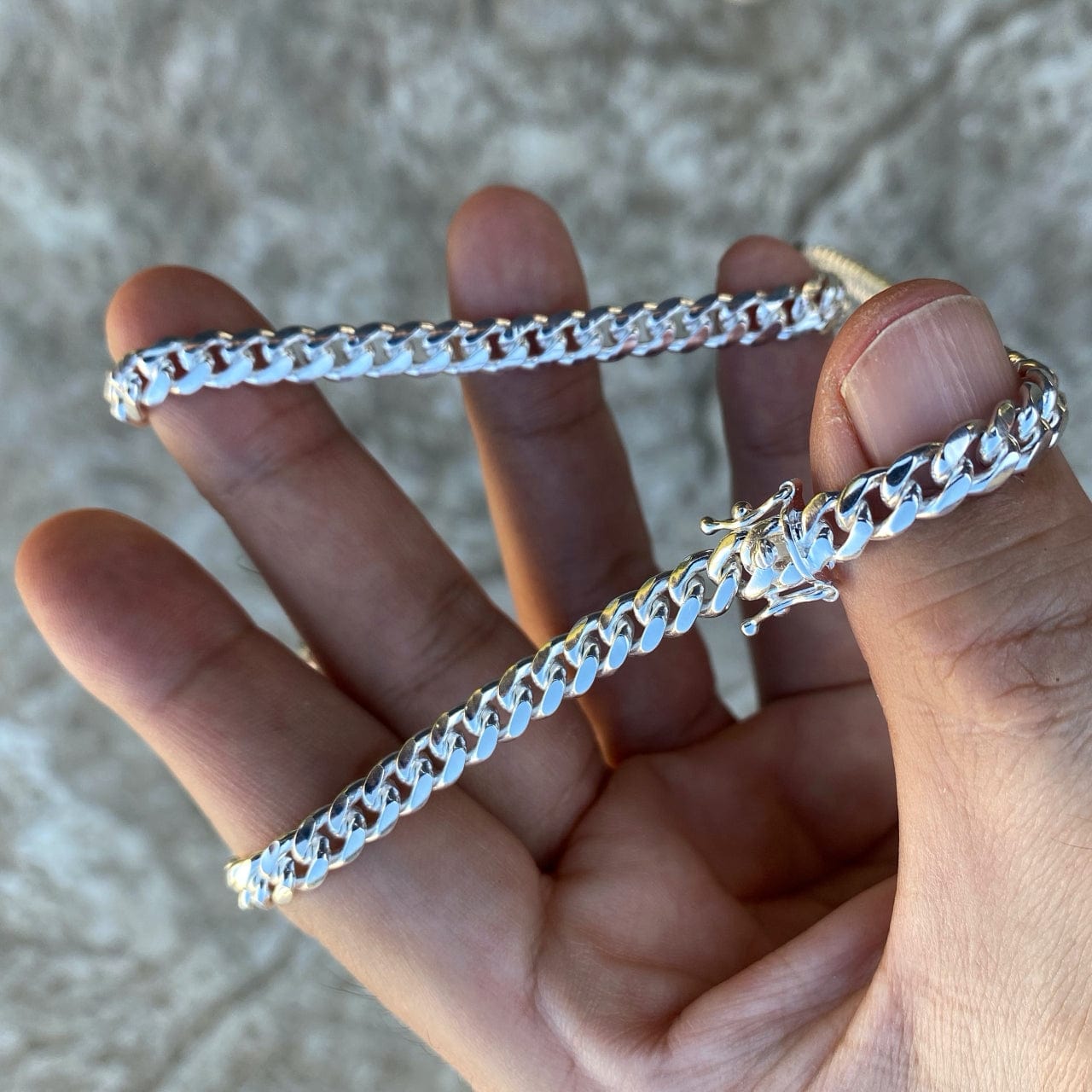 Premium 925 Streling Silber Miami Cuban Kette, 10,5 MM Plain Cuban Link Halskette, Unisex Kette, Hip Hop Statement Piece, Box Verschluss Kette - Österreich