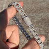 925 Sterling Silver Miami Cuban Link Moissanite Bracelet 10MM 8" Inch