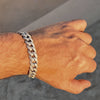 925 Sterling Silver Miami Cuban Link Moissanite Bracelet 12MM 8" Inch