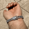 925 Sterling Silver Miami Cuban Link Moissanite Bracelet 9MM 8" Inch