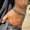 925 Sterling Silver Miami Cuban Link Moissanite Bracelet 9MM 8" Inch
