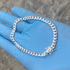 925 Sterling Silver Miami Cuban Link Plain Bracelet 8" x 6mm