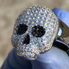 925 Sterling Silver Micro Pave Iced Death Skull Ring