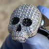 925 Sterling Silver Micro Pave Iced Death Skull Ring