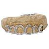 925 Sterling Silver Open Face Diamond Dust Custom Grillz