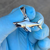 925 Sterling Silver Oxidized Great White Shark Pendant