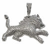 925 Sterling Silver Rasta Lion Charm Iced CZ Flooded Out Pendant