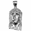 925 Sterling Silver Real VS Diamond Jesus Pendant 1 Inch