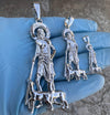 925 Sterling Silver Saint St Lazarus Dogs Pendant San Lazaro 1"-2.75"