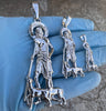 925 Sterling Silver Saint St Lazarus Dogs Pendant San Lazaro 1"-2.75"