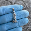 925 Sterling Silver Saint St Lazarus Dogs Pendant San Lazaro 1"-2.75"