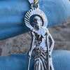 925 Sterling Silver Saint St Lazarus Dogs Pendant San Lazaro 1"-2.75"