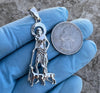 925 Sterling Silver Saint St Lazarus Dogs Pendant San Lazaro 1"-2.75"