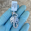 925 Sterling Silver Scorpion Iced Flooded Out Pendant 1.75"