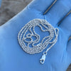 925 Sterling Silver Sparkle Diamond-Cut Rope Chain Margarita Necklace 1.5MM