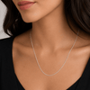925 Sterling Silver Sparkle Diamond-Cut Rope Chain Margarita Necklace 1.5MM