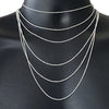 925 Sterling Silver Sparkle Diamond-Cut Rope Chain Margarita Necklace 1MM
