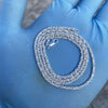 925 Sterling Silver Sparkle Diamond-Cut Rope Chain Margarita Necklace 2MM