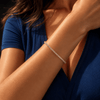 925 Sterling Silver Sparkle Rope Margarita Bracelet Diamond Cut 2MM