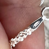 925 Sterling Silver Sparkle Rope Margarita Bracelet Diamond Cut 2MM