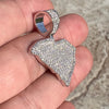 925 Sterling Silver State of New York CZ Iced NY Bling Charm Pendant