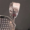 925 Sterling Silver State of New York CZ Iced NY Charm Pendant