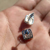 925 Sterling Silver Stud Earrings CZ Iced Flooded Out Square 10MM