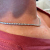925 Sterling Silver Tennis Chain Iced Flooded Out Moissanite Necklace Flooded Out 2MM