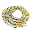 925 Sterling Silver Two-Tone Cuban Chain Diamond Cut 6MM 20"