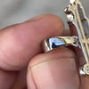 925 Sterling Silver Uzi Submachine Gun Pendant CZ Iced Flooded Out