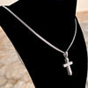 925 Sterling Silver VVS1 Moissanite 0.82CT Cross Miami Cuban Chain Necklace 3MM 16-30"