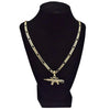 AK-47 Gun Rifle Gold Plated 24" Figaro Chain Necklace