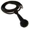 All-Black Mic Pendant Microphone 36" Franco Chain Necklace