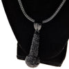 All-Black Mic Pendant Microphone 36" Franco Chain Necklace