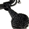 All-Black Mic Pendant Microphone 36" Franco Chain Necklace