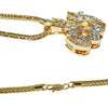 Allah Iced Pendant Gold Finish 36" Franco Chain Necklace