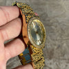 Arabic Numerals Gold Finish Gold Face Dial Iced Nugget Watch
