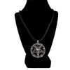 Baphomet Goat Pendant Black Franco Chain Necklace 36"