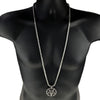 Baphomet Silver Franco Chain 36" Neckalce