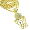 Basketball Hoop Rope Chain Gold Finish Necklace 30"